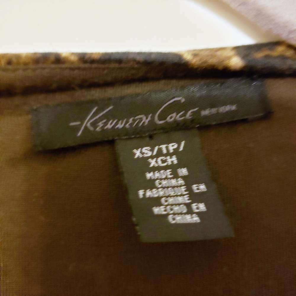 Kenneth Cole Long Sleeve Python Print Ruched Dress - image 7